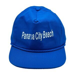 Panama City Beach FL Hat Cap Rope Vintage Blue KC Caps Trucker